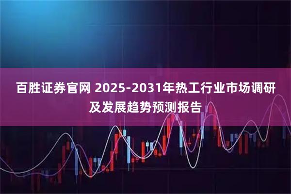 百胜证券官网 2025-2031年热工行业市场调研及发展趋势预测报告